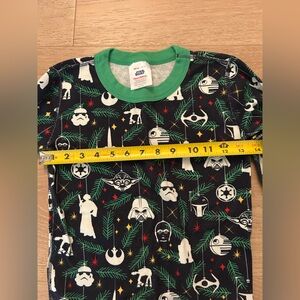 Hanna Andersson Navy Christmas Star Wars Themed Pajama Top Size 14 Shirt